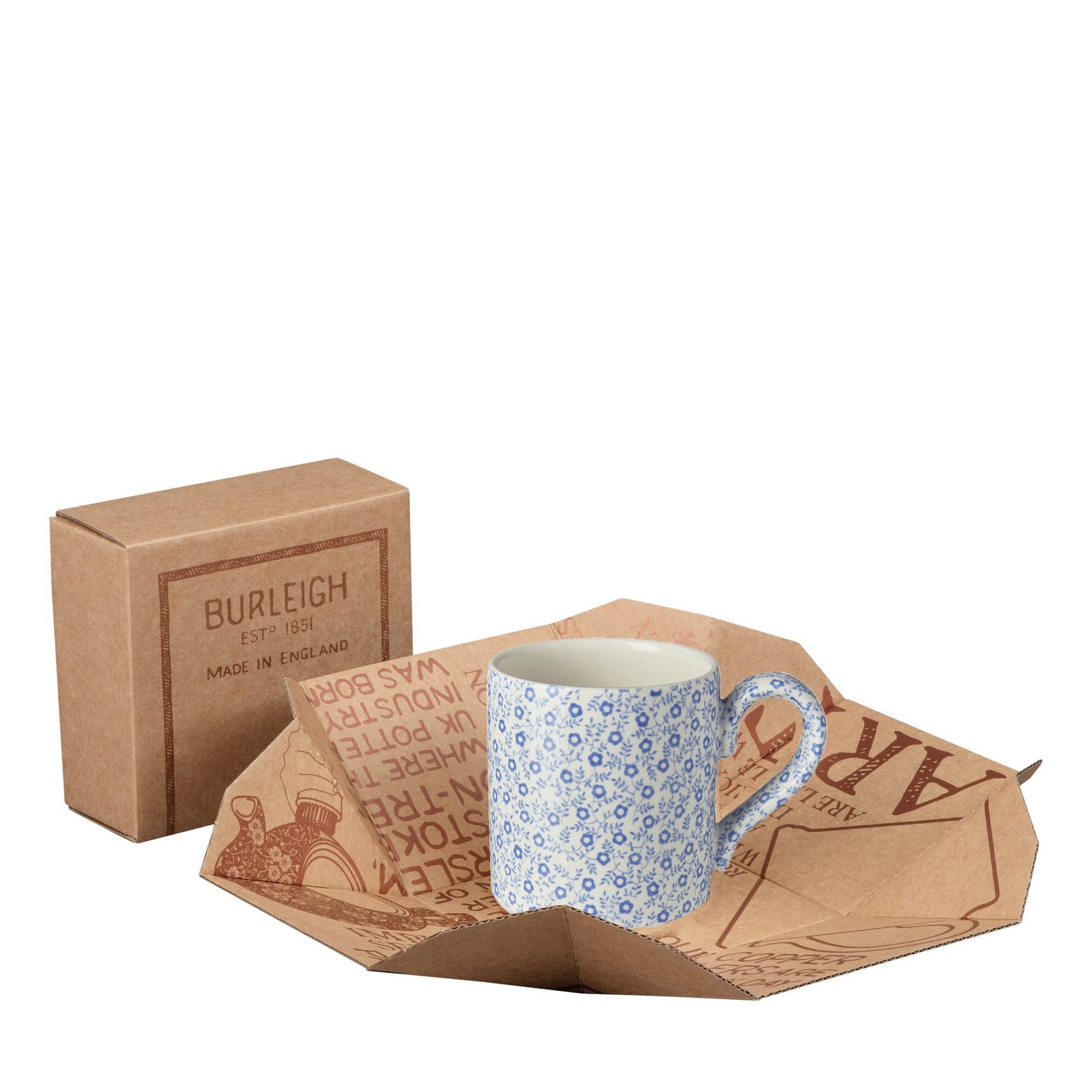 Pale Blue Felicity Mug Half Pint 284ml/0.5pt, Gift Boxed