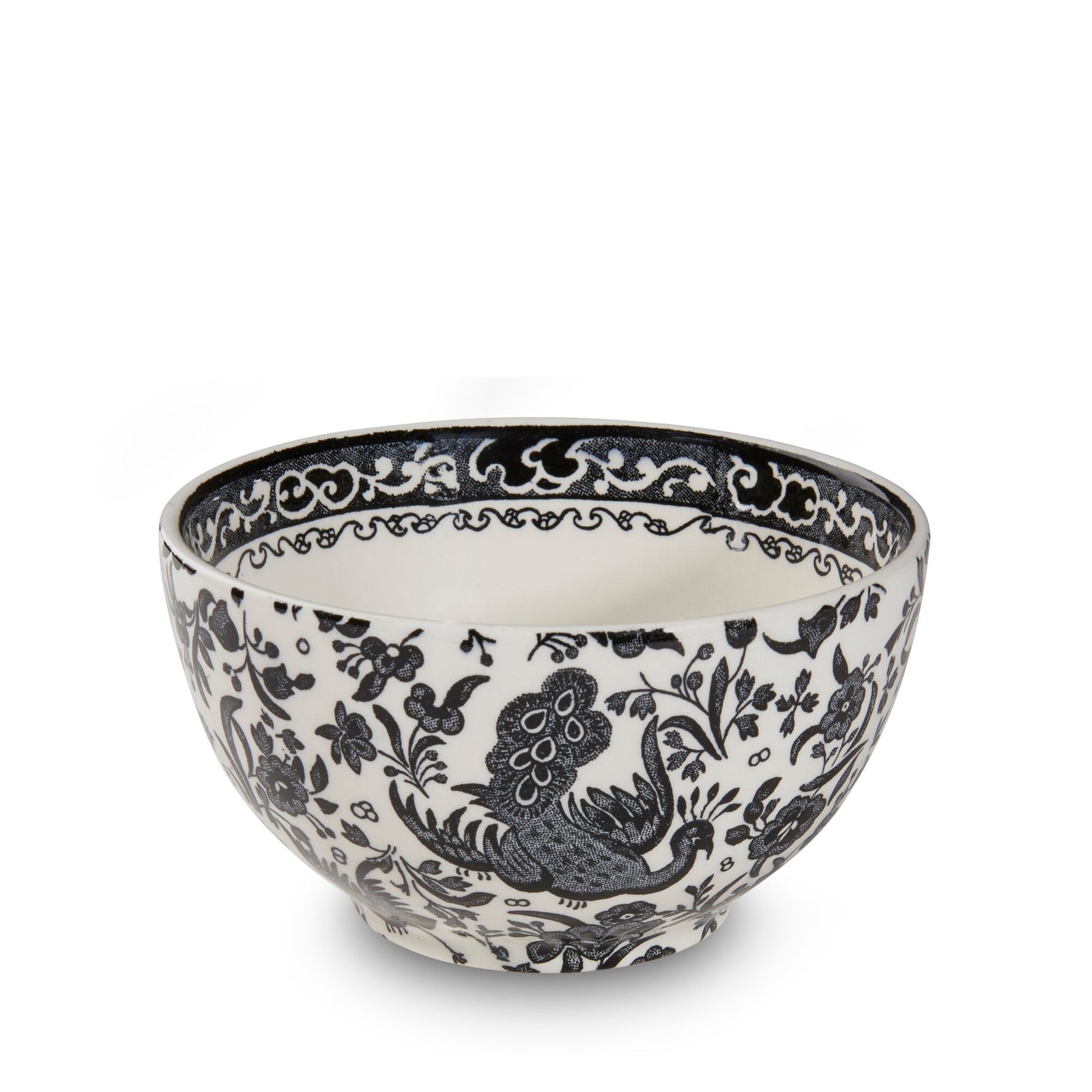 Black Regal Peacock Mini Footed Bowl 12cm/5" - Image 2
