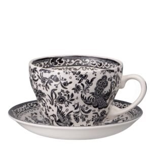 Alternative view of Black Regal Peacock Breakfast Cup & Saucer