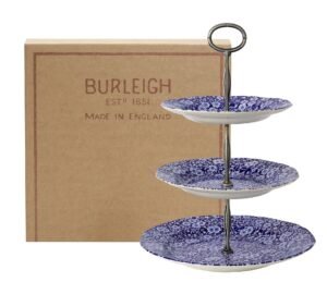 Alternative view of Blue Calico 3 Tier Cake Stand Gift Boxed