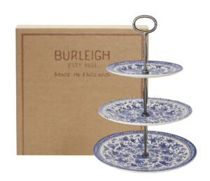 Blue Regal Peacock 3 Tier Cake Stand Gift Boxed