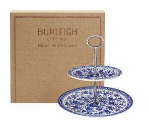 Alternative view of Blue Regal Peacock 2 Tier Cake Stand Gift Boxed