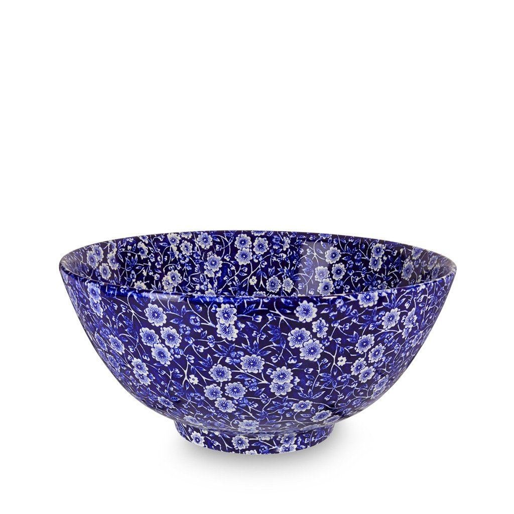 Footed Bowl - Blue Calico Large Footed Bowl 27.5cm/11"