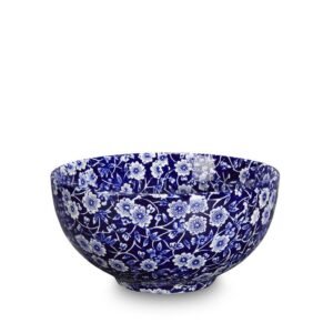 Blue Calico Small Footed Bowl 16cm/6.25"