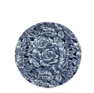 Alternative view of Ink Blue Hibiscus Plate 26.5cm