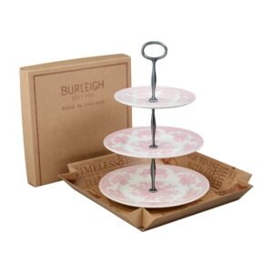 Pink Asiatic Pheasants 3 Tier Cake Stand Gift Boxed