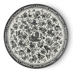 Black Regal Peacock Plate 25cm/10"