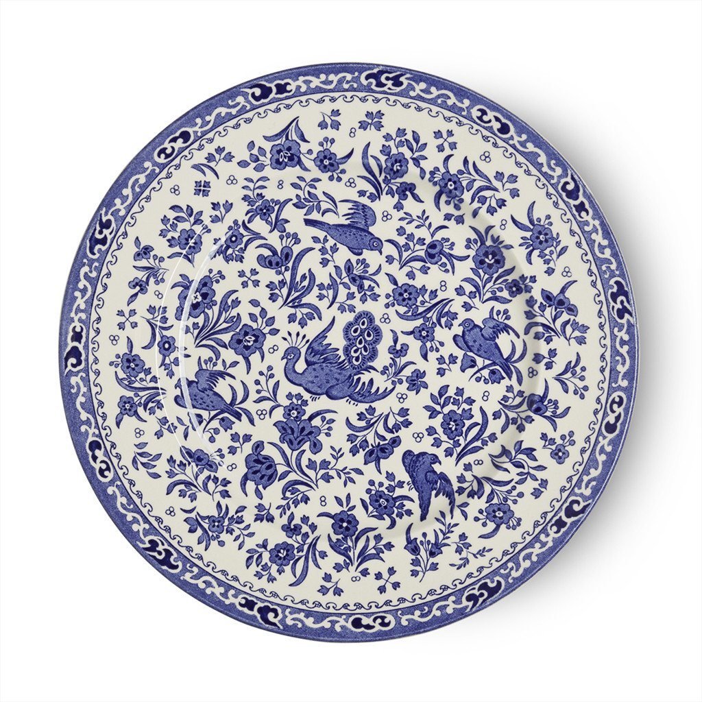 Blue Regal Peacock Plate 25cm/10"