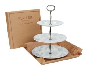 Alternative view of Blue Asiatic Pheasants 3 Tier Cake Stand Gift Boxed